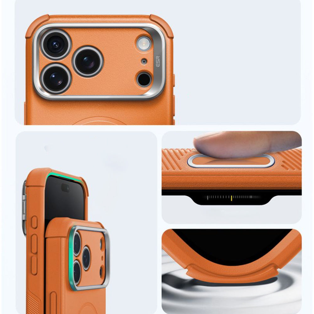Handyhülle für iPhone 18 Pro / 17 Pro, ESR Cyber Tough Case Kickstand mit MagSafe, Orange (6/8)