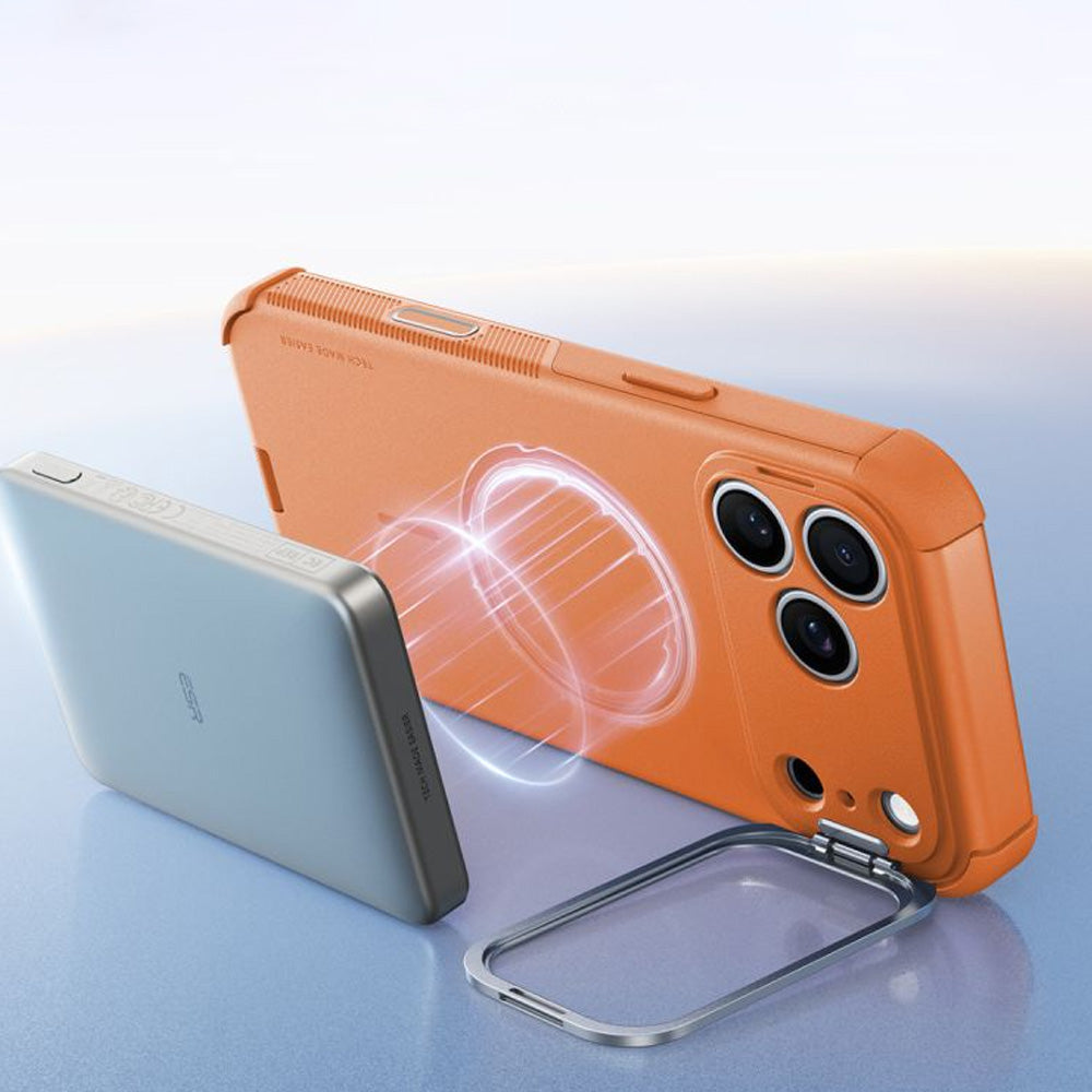 Handyhülle für iPhone 18 Pro / 17 Pro, ESR Cyber Tough Case Kickstand mit MagSafe, Orange (8/8)