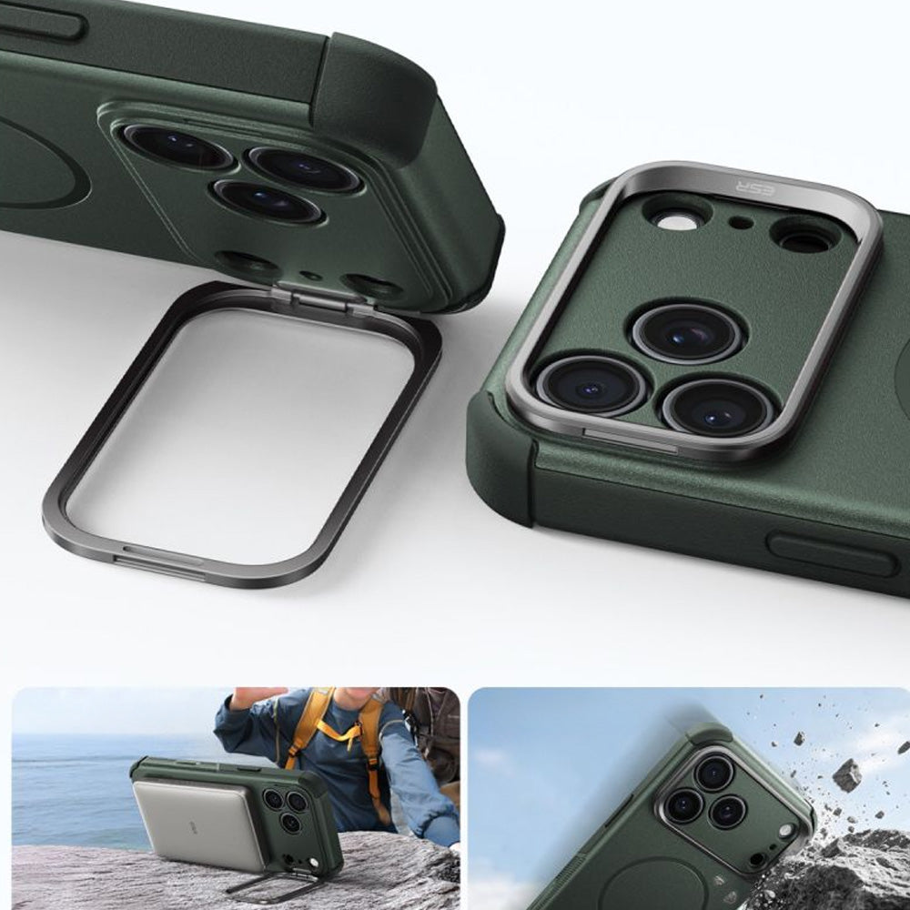 Handyhülle für iPhone 18 Pro Max / 17 Pro Max, ESR Cyber Tough Case Kickstand mit MagSafe, Dunkelgrün (4/7)