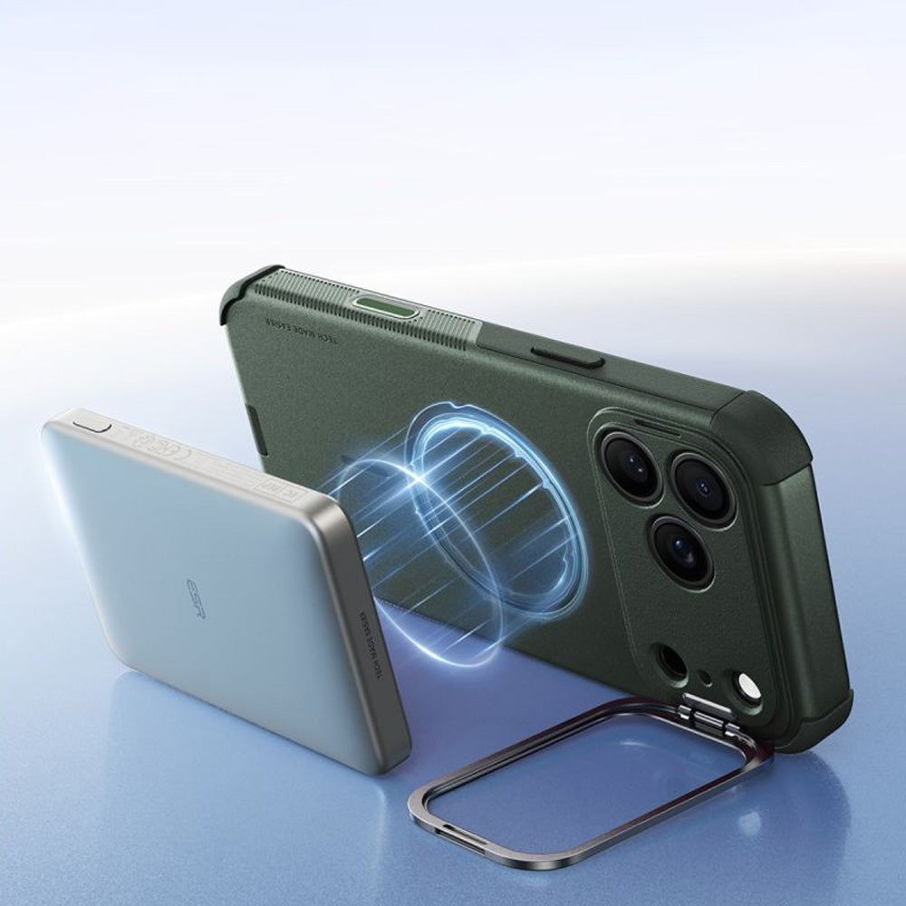 Handyhülle für iPhone 18 Pro Max / 17 Pro Max, ESR Cyber Tough Case Kickstand mit MagSafe, Dunkelgrün (7/7)