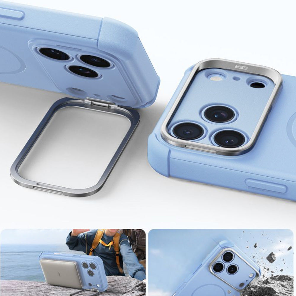 Handyhülle für iPhone 18 Pro Max / 17 Pro Max, ESR Cyber Tough Case Kickstand mit MagSafe, Hellblau (4/7)