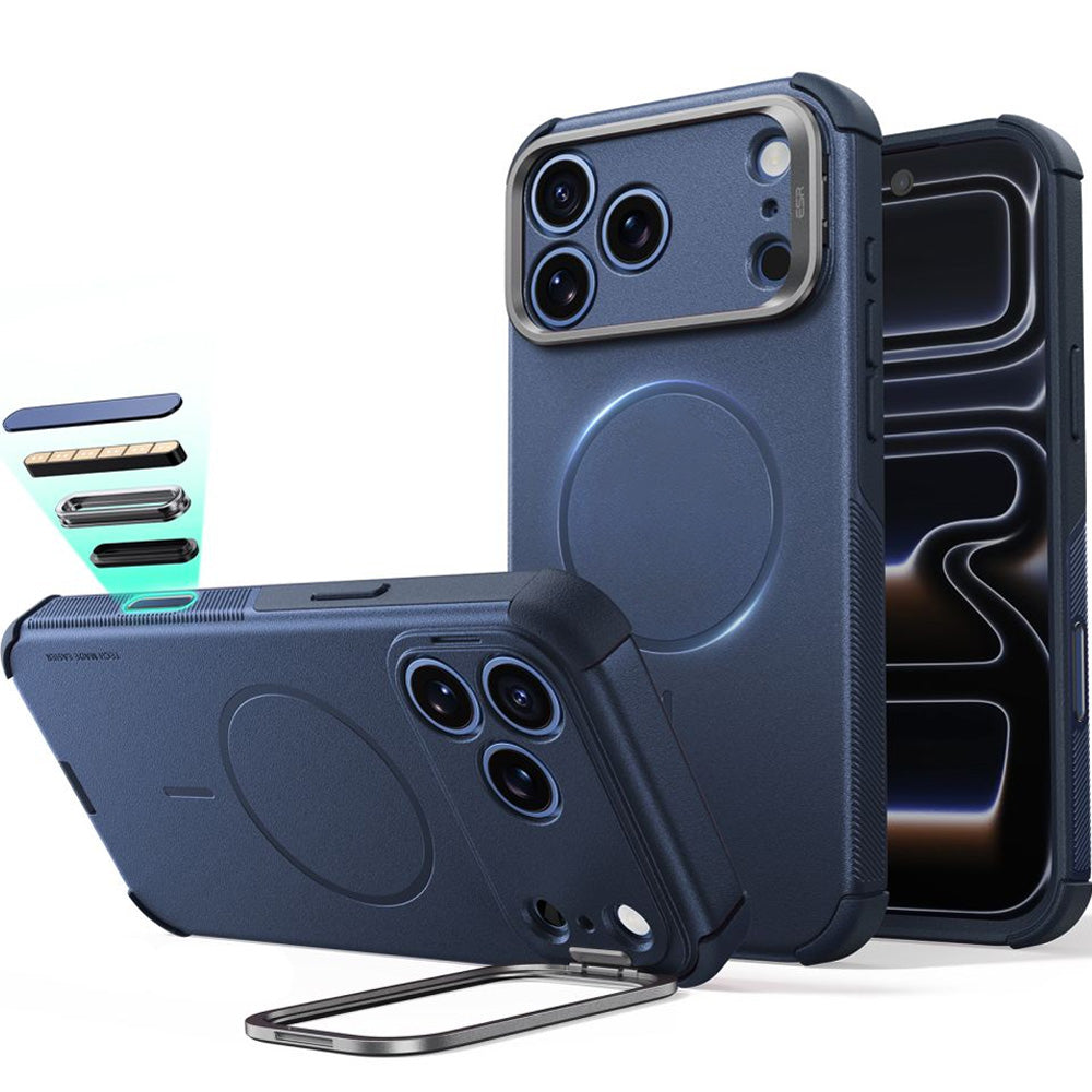 Handyhülle für iPhone 18 Pro Max / 17 Pro Max, ESR Cyber Tough Case Kickstand mit MagSafe, Dunkelblau (1/8)