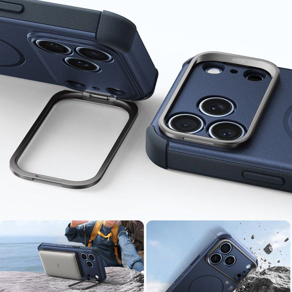 Handyhülle für iPhone 18 Pro Max / 17 Pro Max, ESR Cyber Tough Case Kickstand mit MagSafe, Dunkelblau (5/8)