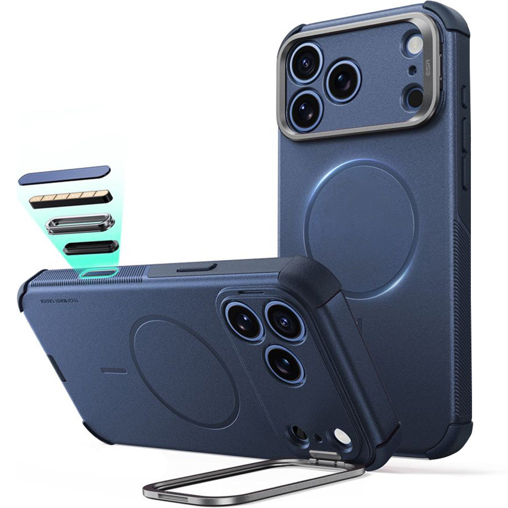 Handyhülle für iPhone 18 Pro Max / 17 Pro Max, ESR Cyber Tough Case Kickstand mit MagSafe, Dunkelblau (2/8)