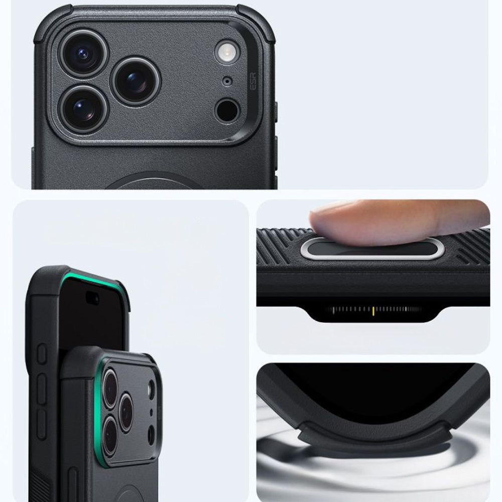 Handyhülle für iPhone 18 Pro / 17 Pro, ESR Cyber Tough Case mit MagSafe, Schwarz (3/6)