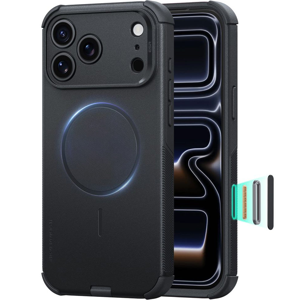 Handyhülle für iPhone 18 Pro Max / 17 Pro Max, ESR Cyber Tough Case mit MagSafe, Schwarz (1/6)