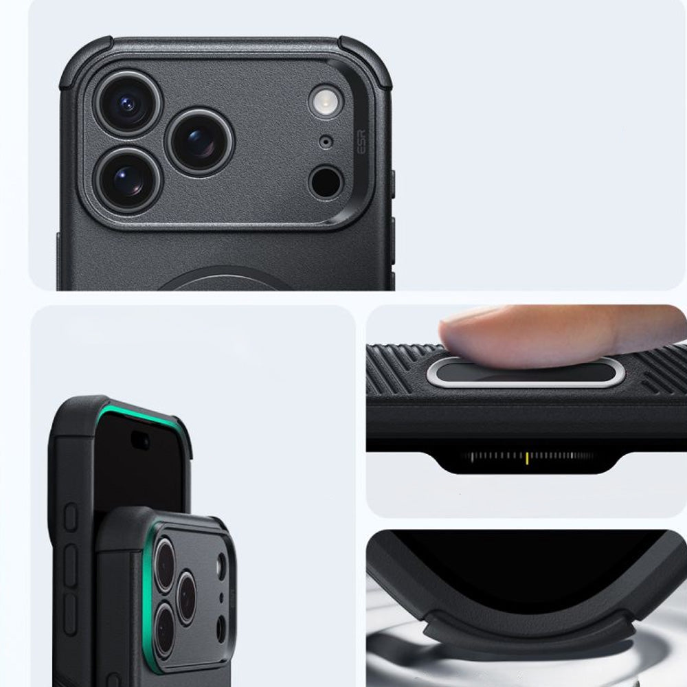 Handyhülle für iPhone 18 Pro Max / 17 Pro Max, ESR Cyber Tough Case mit MagSafe, Schwarz (3/6)