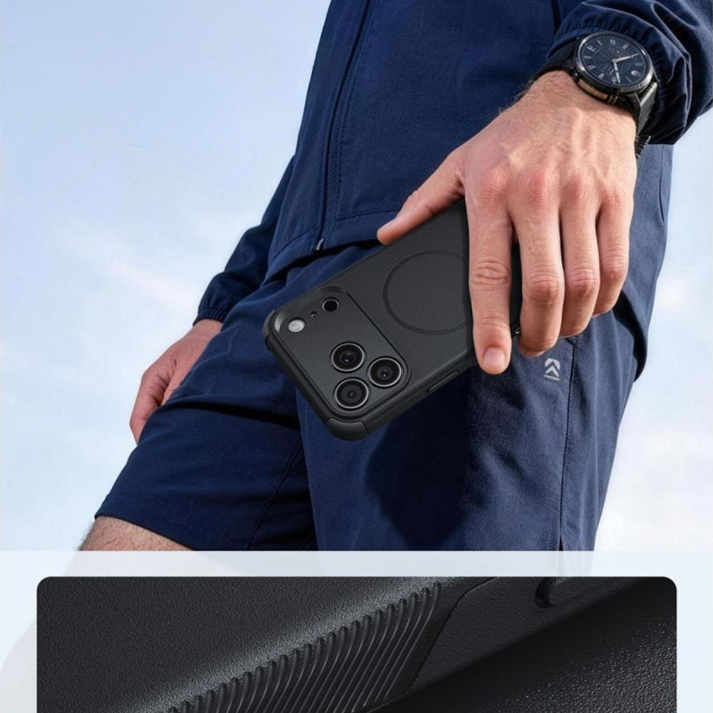 Handyhülle für iPhone 18 Pro Max / 17 Pro Max, ESR Cyber Tough Case mit MagSafe, Schwarz (5/6)