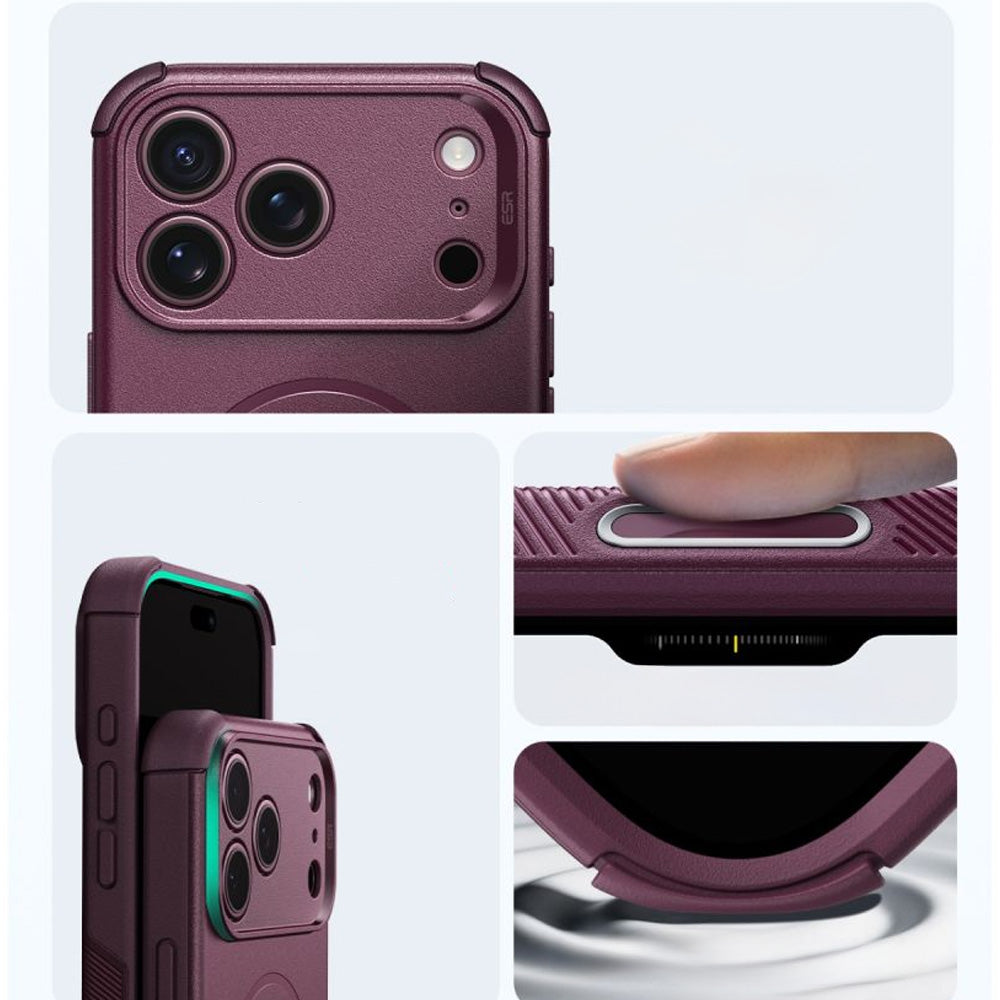 Handyhülle für iPhone 18 Pro Max / 17 Pro Max, ESR Cyber Tough Case mit MagSafe, Burgunderrot (3/6)