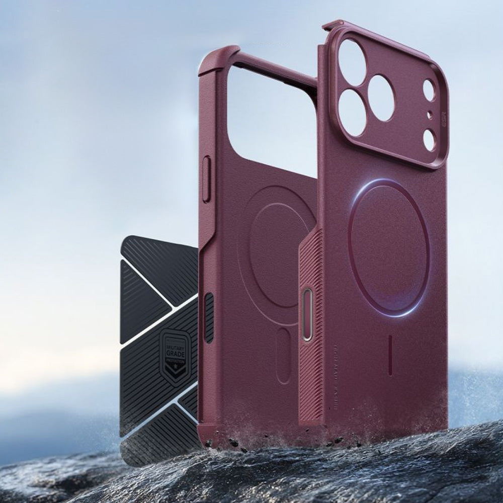 Handyhülle für iPhone 18 Pro Max / 17 Pro Max, ESR Cyber Tough Case mit MagSafe, Burgunderrot (4/6)