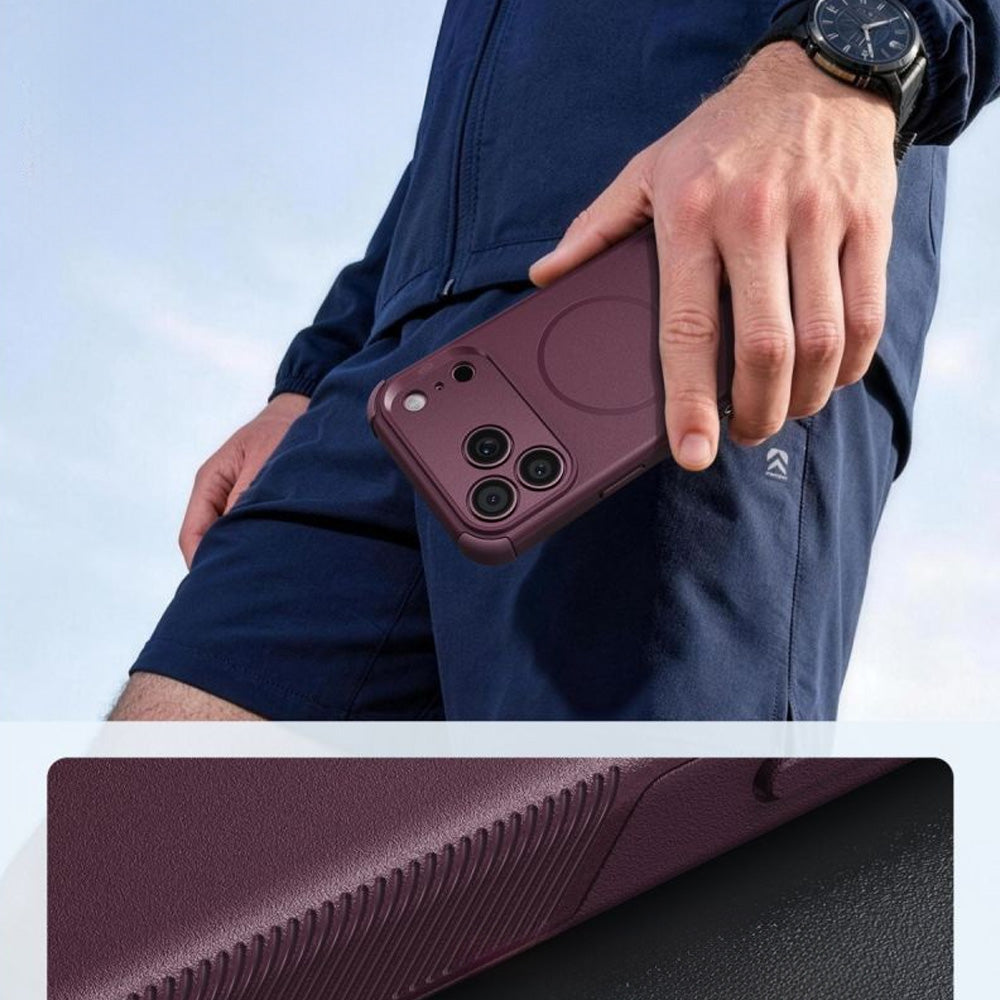 Handyhülle für iPhone 18 Pro Max / 17 Pro Max, ESR Cyber Tough Case mit MagSafe, Burgunderrot (5/6)
