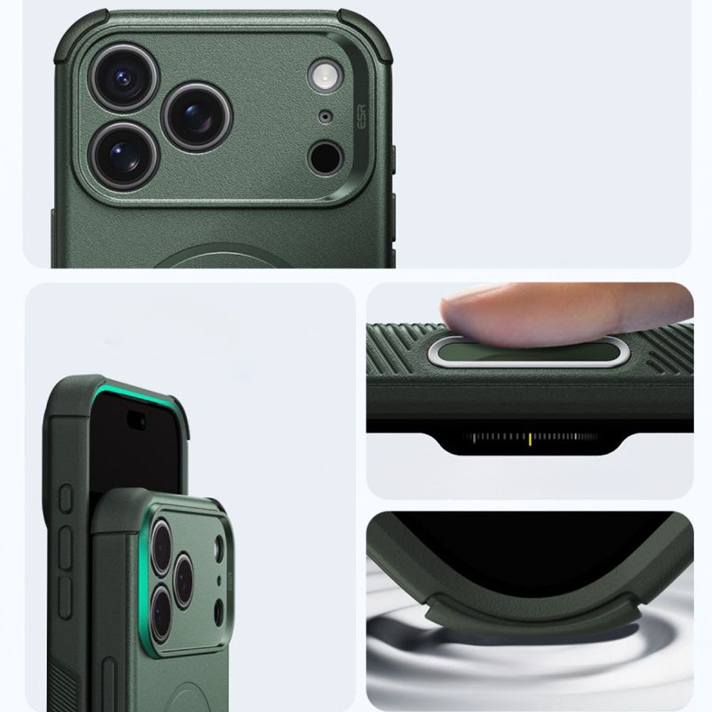 Handyhülle für iPhone 18 Pro Max / 17 Pro Max, ESR Cyber Tough Case mit MagSafe, Dunkelgrün (3/6)