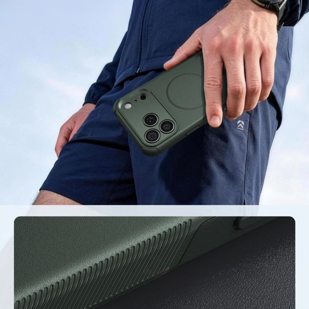 Handyhülle für iPhone 18 Pro Max / 17 Pro Max, ESR Cyber Tough Case mit MagSafe, Dunkelgrün (5/6)