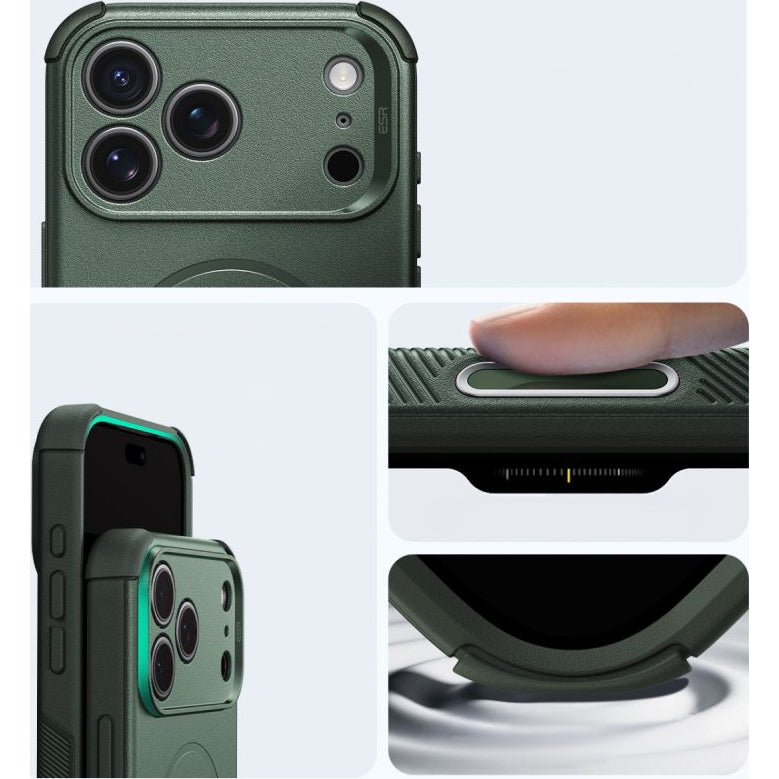 Handyhülle für iPhone 18 Pro / 17 Pro, ESR Cyber Tough Case mit MagSafe, Grün