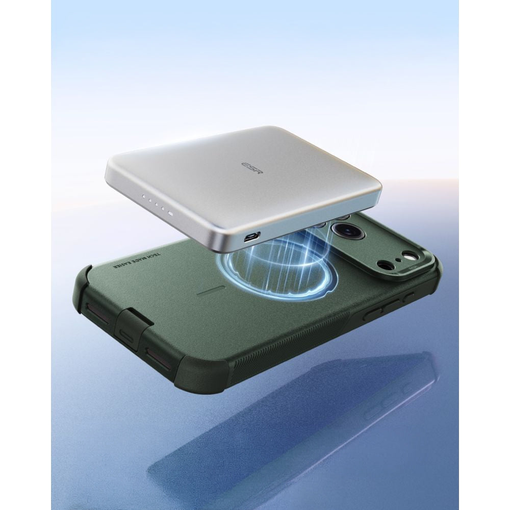 Handyhülle für iPhone 18 Pro / 17 Pro, ESR Cyber Tough Case mit MagSafe, Grün