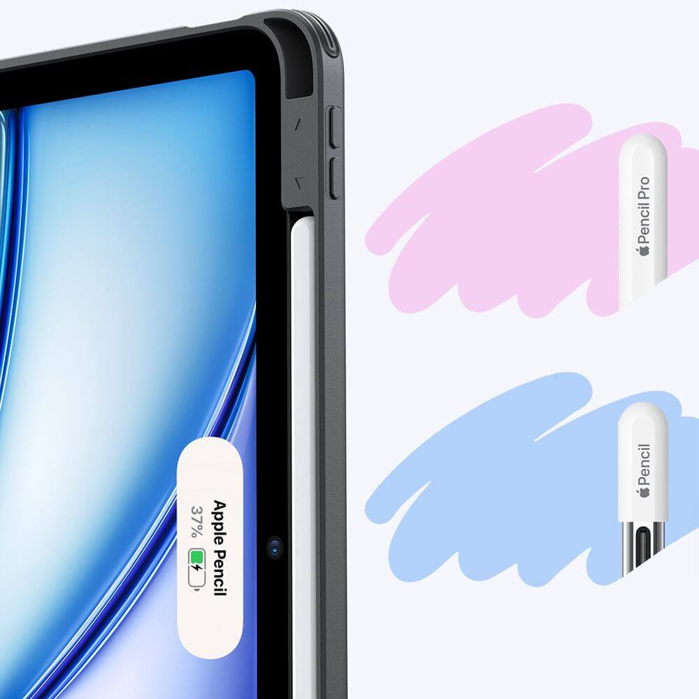 Schutzhülle mit Klappe für iPad Air 11" / 10.9" 2025/2024/2022/2020, ESR Flip Hybrid, Schwarz