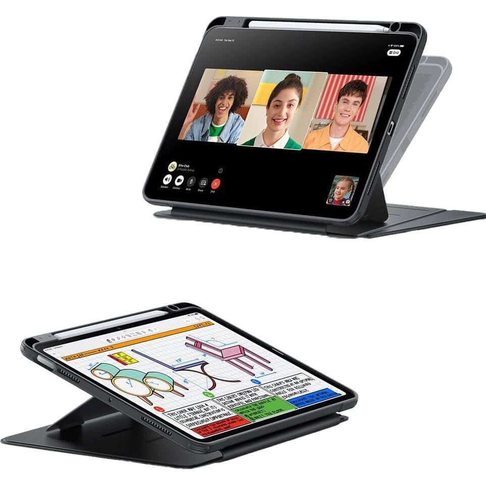 Schutzhülle mit Klappe für iPad Air 11" / 10.9" 2025/2024/2022/2020, ESR Flip Hybrid, Schwarz