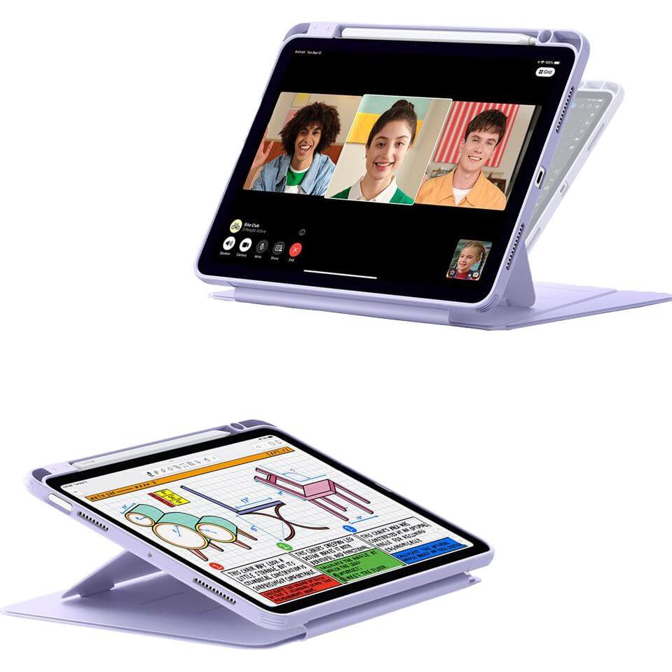 Schutzhülle mit Klappe für iPad Air 11" / 10.9" 2020-2026, ESR Flip Hybrid, Violett