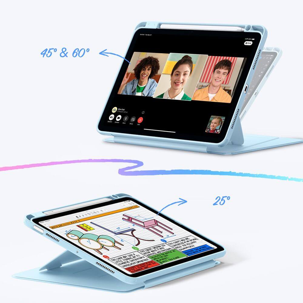Schutzhülle mit Klappe für iPad Air 11" / 10.9" 2020-2026, ESR Flip Hybrid, Hellblau