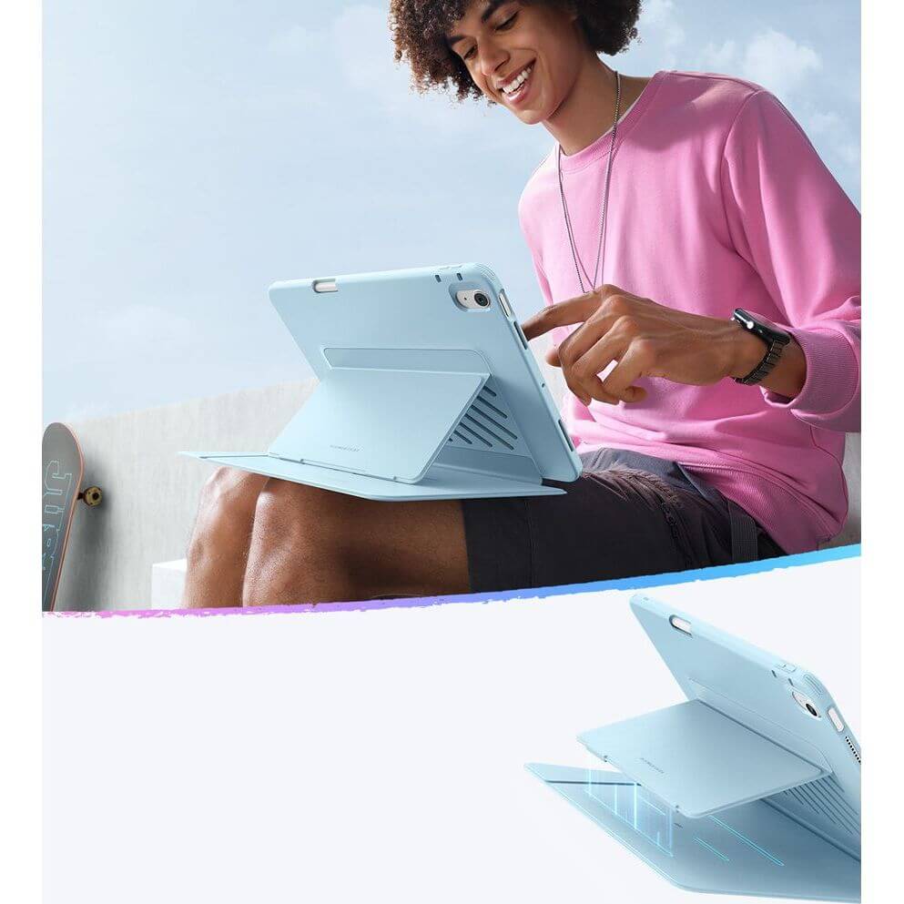 Schutzhülle mit Klappe für iPad Air 11" / 10.9" 2020-2026, ESR Flip Hybrid, Hellblau
