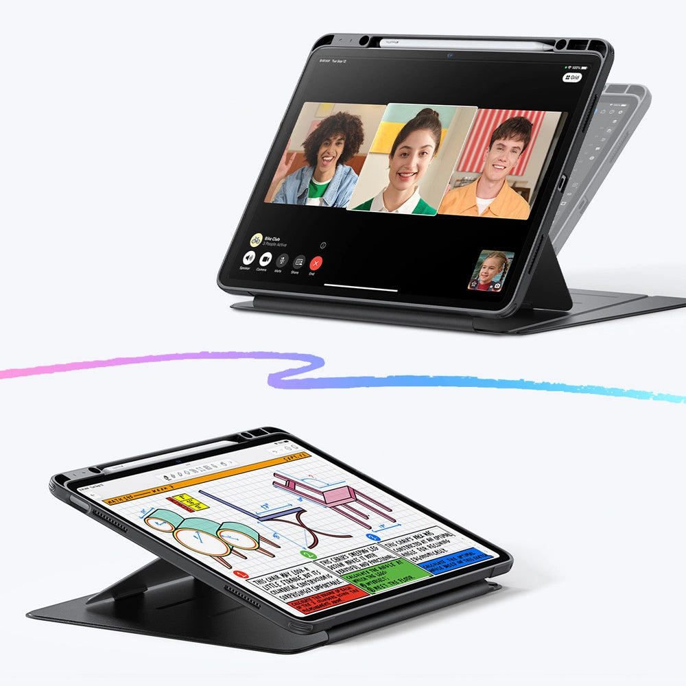 Schutzhülle für iPad Air 13" 2025 / 2024, ESR Flip Hybrid, Schwarz
