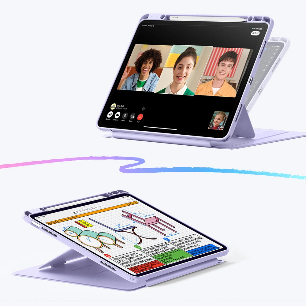 Schutzhülle für iPad Air 13" 2025 / 2024, ESR Flip Hybrid, Violett