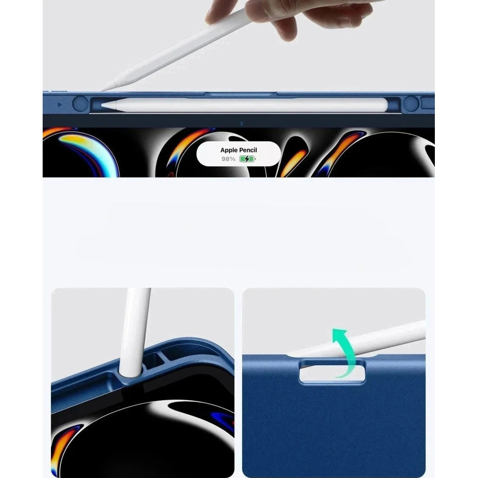 Schutzhülle mit Klappe für iPad Pro 13" 7/8 2025/2024, ESR Flip Hybrid, Dunkelblau