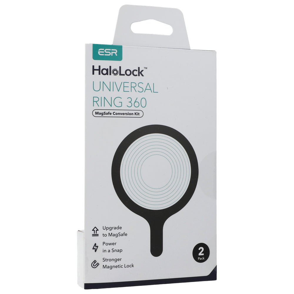 MagSafe Magnetring ESR HaloLock Universal Ring 360, 2 Stück, Schwarz