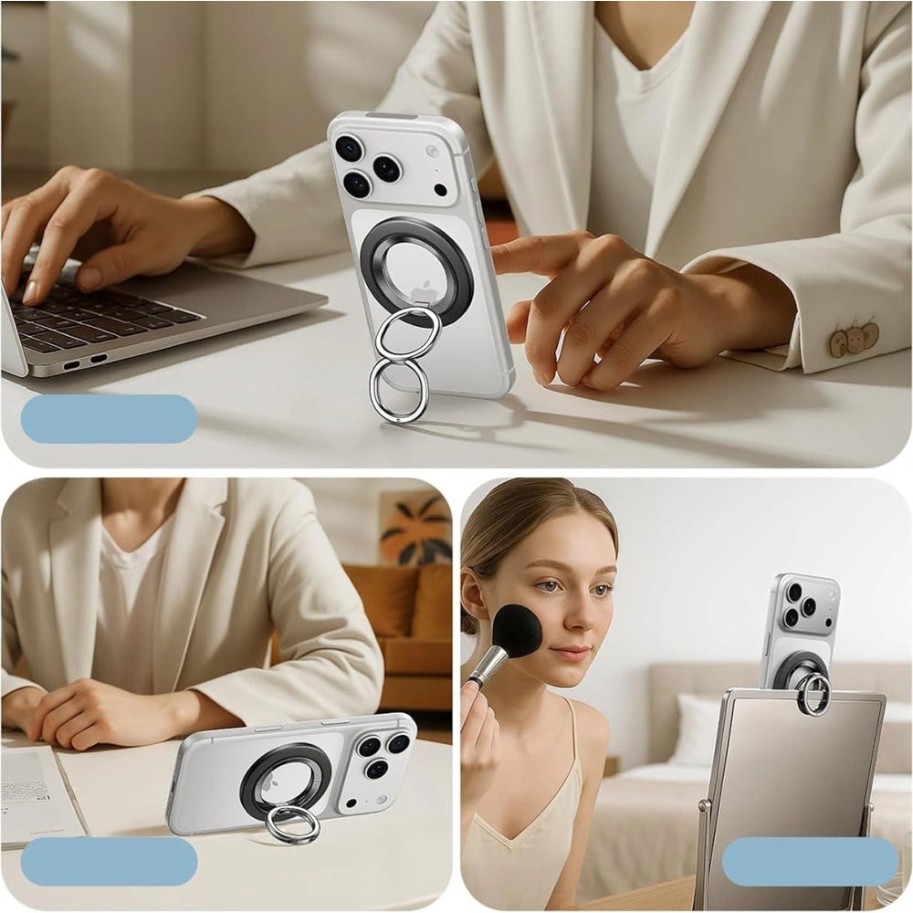 ESR Halolock 360 MagSafe Phone Ring Stand magnetischer Fingerhalter, Schwarz