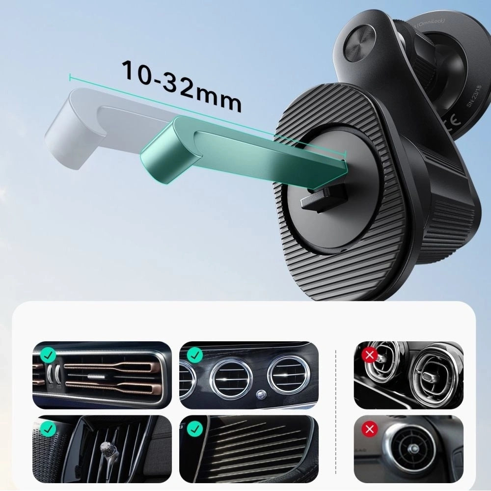 Magnetischer Autohalter für Mobiltelefone für MagSafe ESR Omnilock 2B523, Schwarz