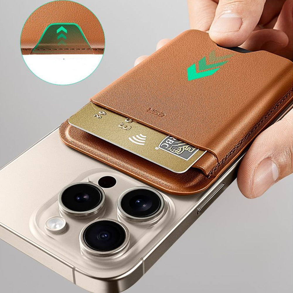 Kartenhalter mit RFID-Schutz, ESR Magnetic Wallet mit MagSafe, Braun (7/11)