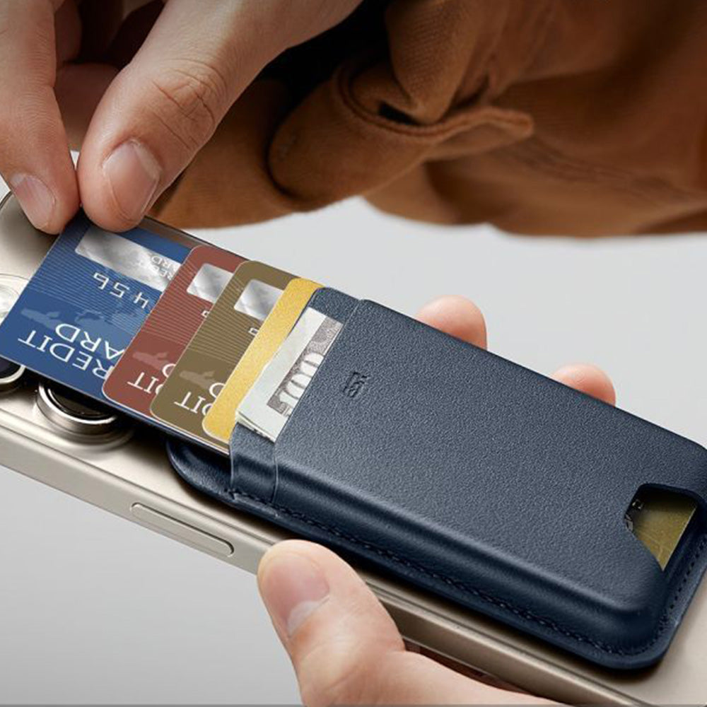 Kartenhalter mit RFID-Schutz, ESR Magnetic Wallet mit MagSafe, Dunkelblau (7/11)