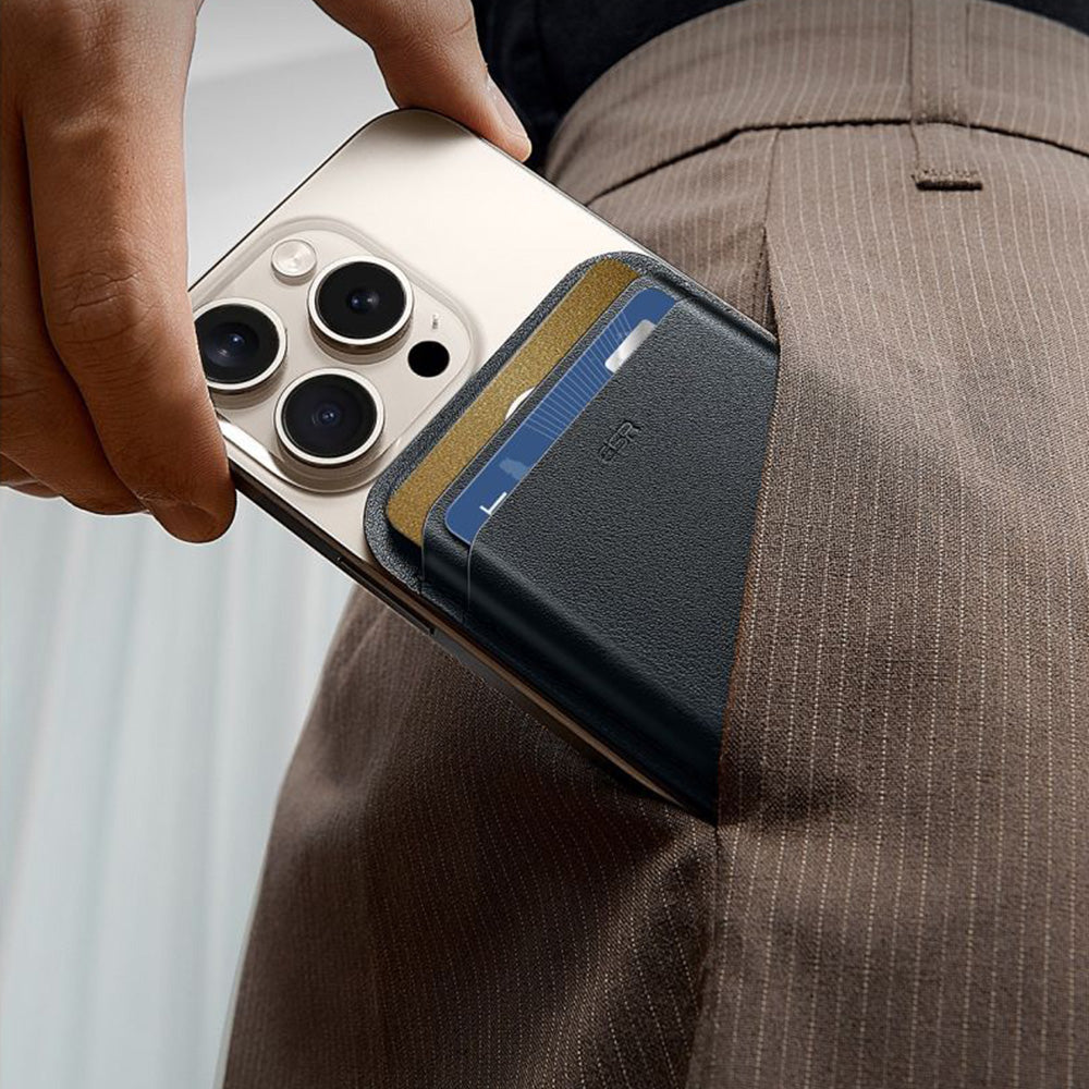 Kartenhalter mit RFID-Schutz, ESR Magnetic Wallet mit MagSafe, Schwarz (7/11)