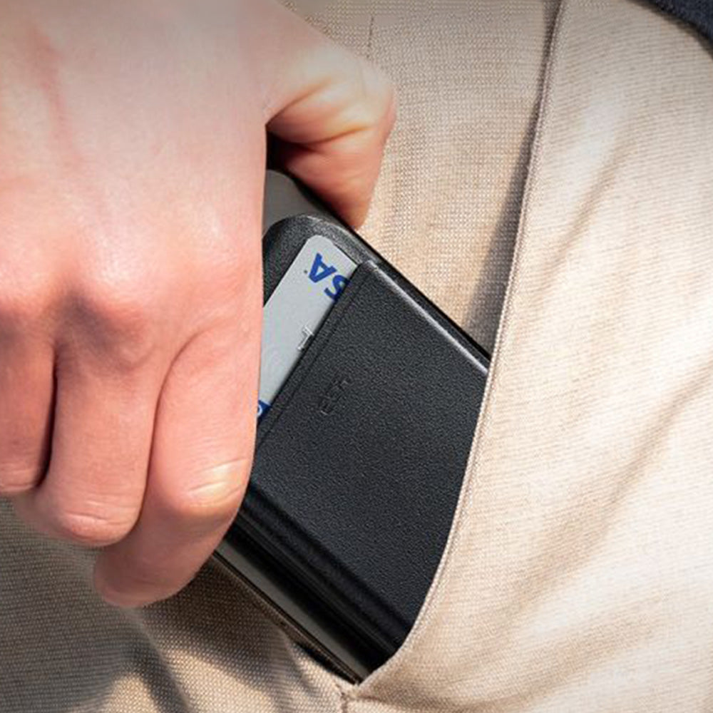 Kartenhalter mit Ständer und RFID-Schutz, ESR Magnetic Wallet Stand mit MagSafe, Schwarz