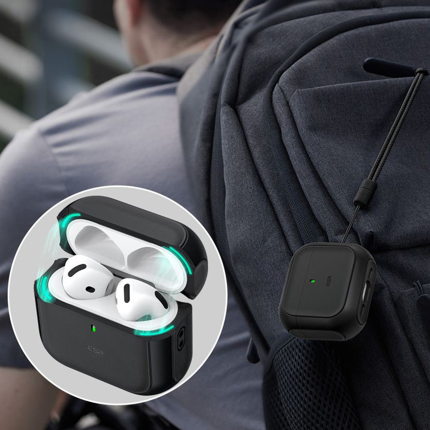 Schutzhülle ESR Orbit HaloLock MagSafe für AirPods 4, Schwarz
