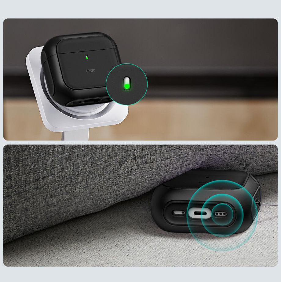 Schutzhülle ESR Orbit HaloLock MagSafe für AirPods 4, Schwarz