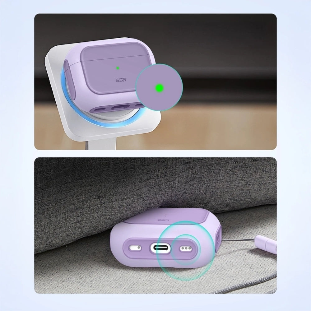 Schutzhülle ESR Orbit HaloLock MagSafe für AirPods Pro 3, Violett