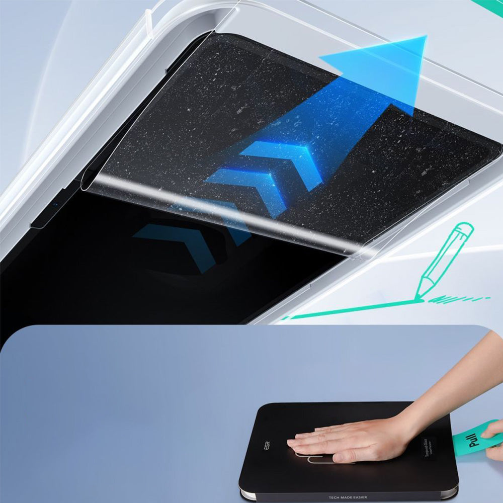 Gehärtetes Glas mit Positionierungsrahmen für iPad 11 / 10 gen. 2025 / 2022, 2 Stück, Matt