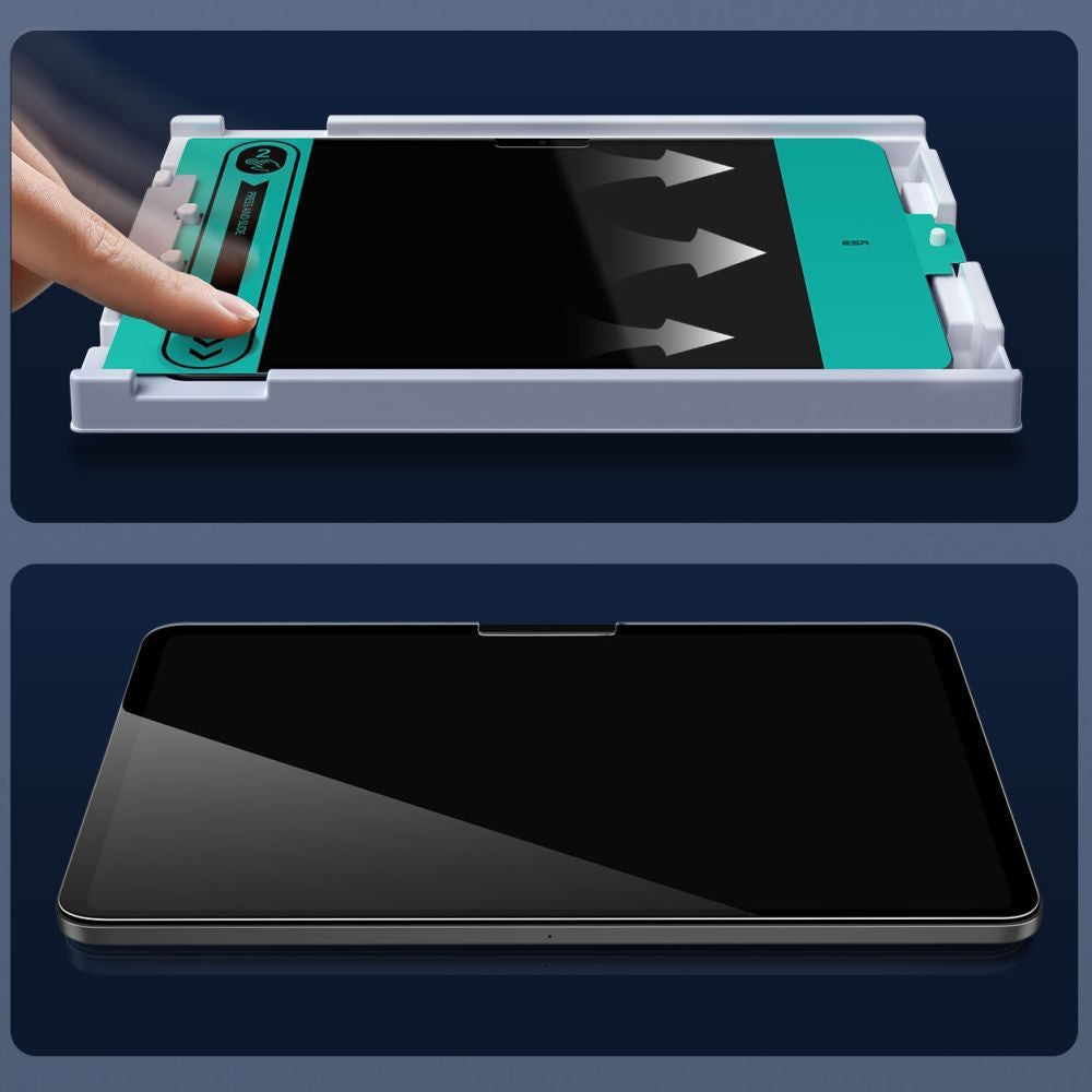 Gehärtetes Glas für Schutzhülle für iPad Air 13" 2025 / 2024, ESR Tempered Glass mit Applikator, 2 Stück