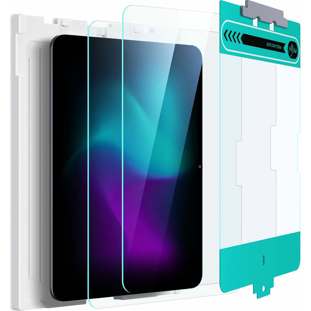 Gehärtetes Glas für Schutzhülle für iPad Pro 13" 7 gen. 2024, ESR Tempered Glass mit Applikator, 2 Stück