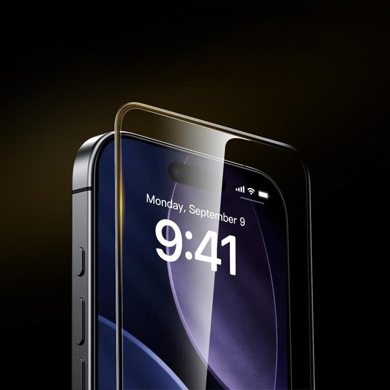 Gehärtetes Glas für iPhone 17 / 16 Pro, ESR Ultrafit Armorite Pro Tempered Glass, Transparent mit schwarzen Rahmen
