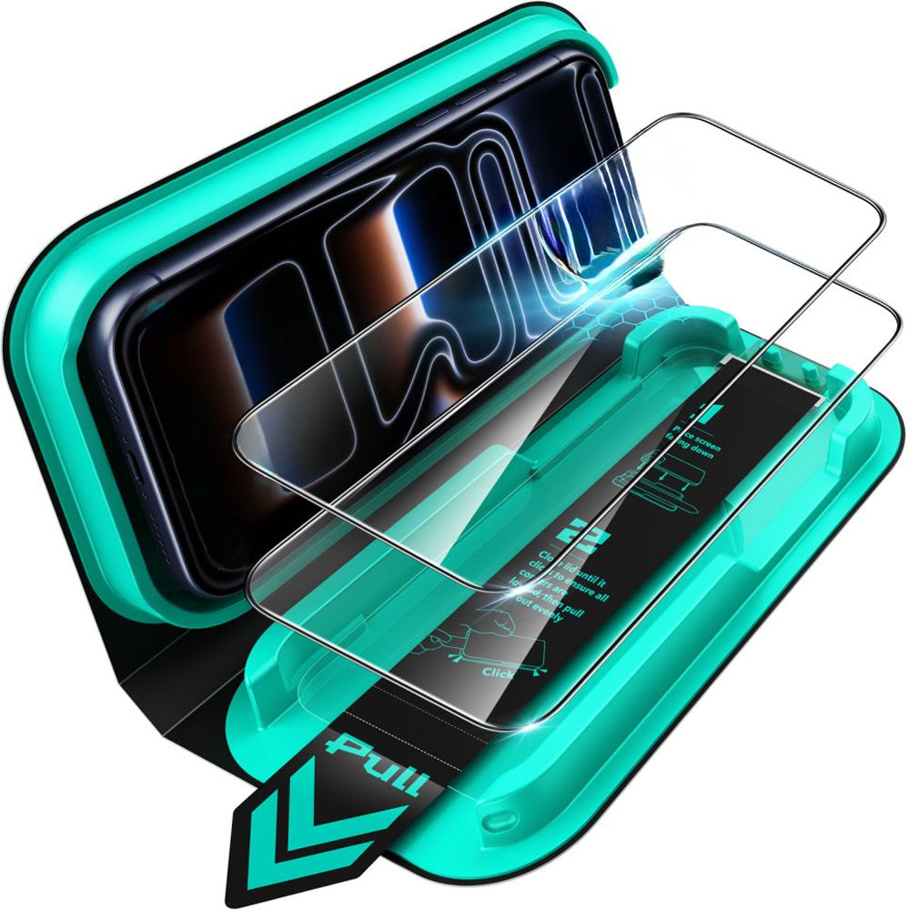 Gehärtetes Glas mit Positionierungsrahmen für iPhone 18 Pro Max / 17 Pro Max, ESR UltraFit Armorite Tempered Glass, 2 Stück (2/7)