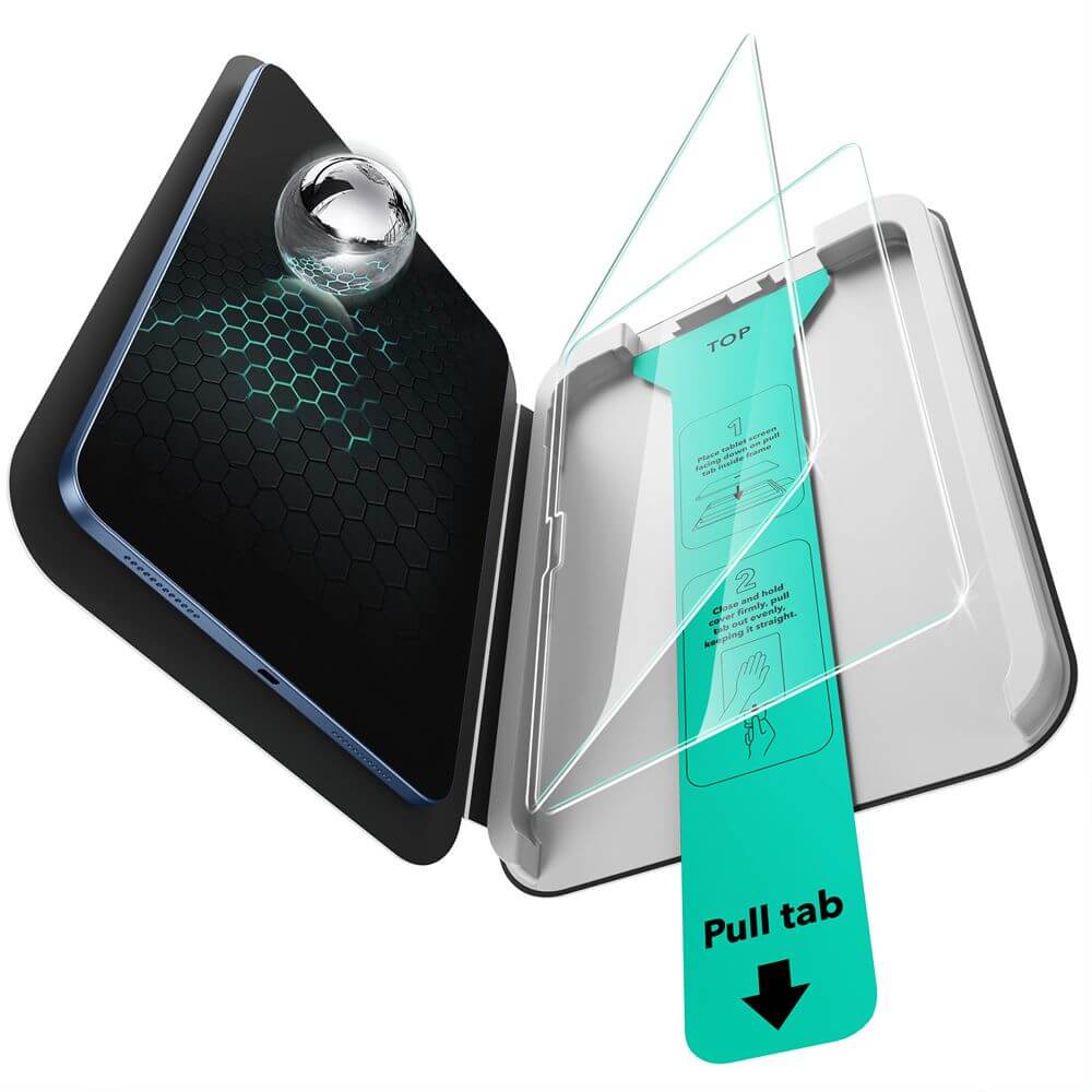 Gehärtetes Glas mit Positionierrahmen für iPad 11 / 10 gen. 2025 / 2022, ESR UltraFit Tempered Glass, 2 Stück