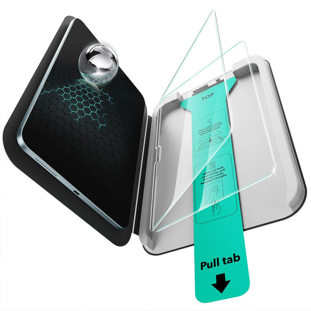 Gehärtetes Glas mit Positionierrahmen für iPad Air 11" M4/M3/M2, ESR UltraFit Tempered Glass, 2 Stück