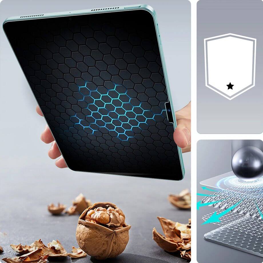 Gehärtetes Glas mit Positionierrahmen für iPad Air 13" 2025 / 2024, ESR UltraFit Tempered Glass, 2 Stück