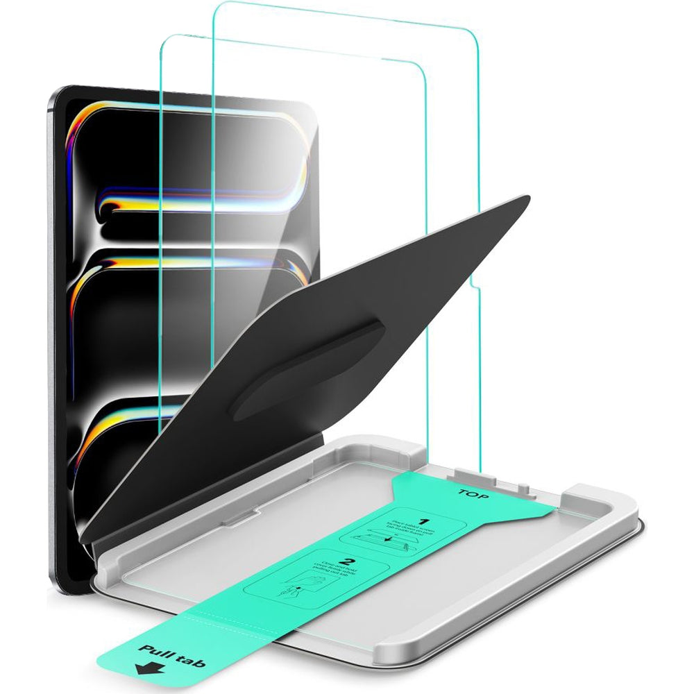 Gehärtetes Glas mit Positionierrahmen für iPad Pro 11" M5 2025 / M4 2024, ESR UltraFit Tempered Glass, 2 Stück