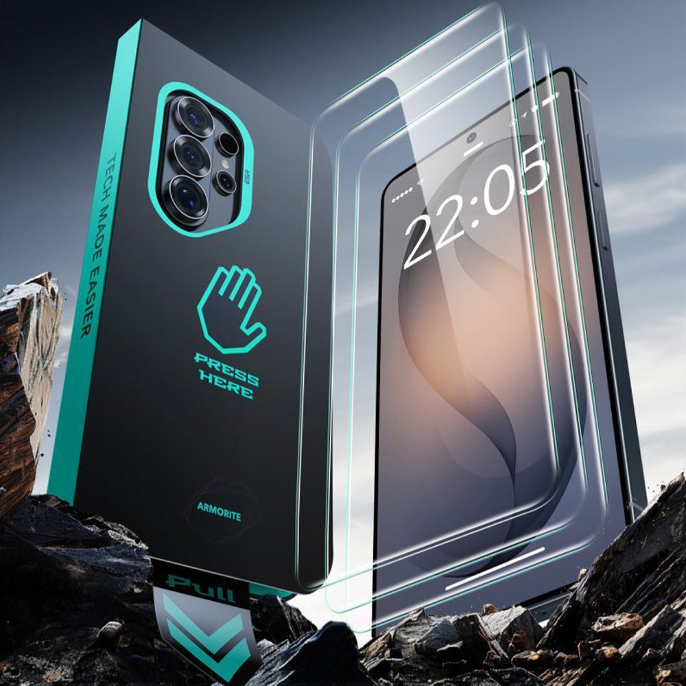 Gehärtetes Glas mit Positionierungsrahmen für Galaxy S26 Ultra, ESR UltraFit Armorite Tempered Glass, 2 Stück