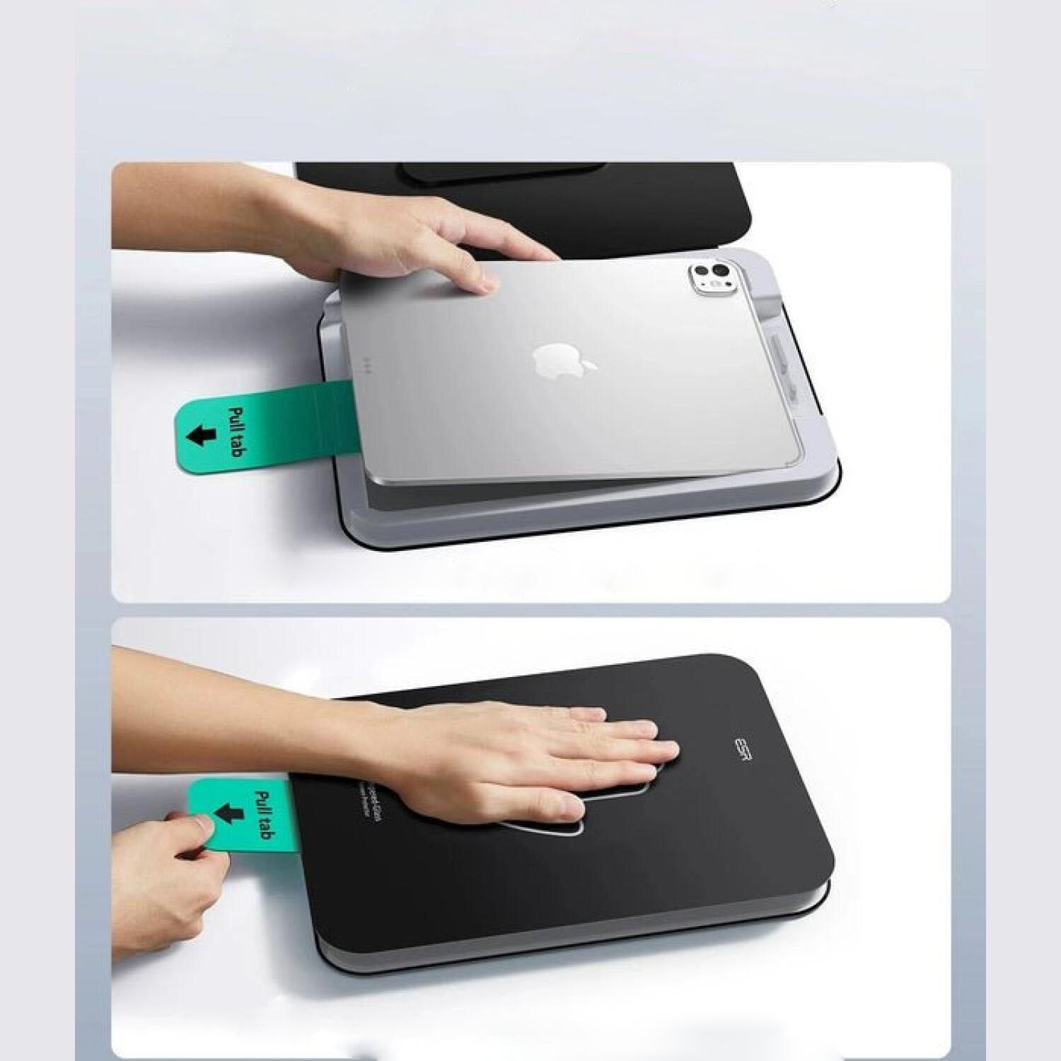 Gehärtetes Glas mit Positionierrahmen für iPad Pro 11" 2025 / 2024, ESR UltraFit Tempered Glass, 2 Stück
