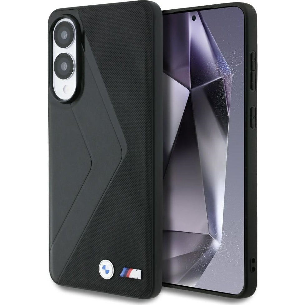 Handyhülle für Samsung Galaxy S25 Edge, BMW Leather Oversized Stripes, Schwarz