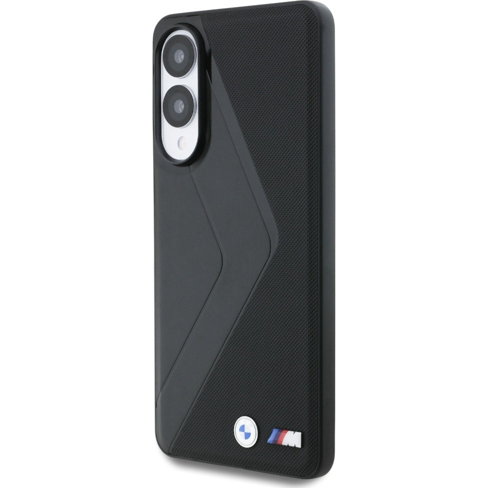 Handyhülle für Samsung Galaxy S25 Edge, BMW Leather Oversized Stripes, Schwarz